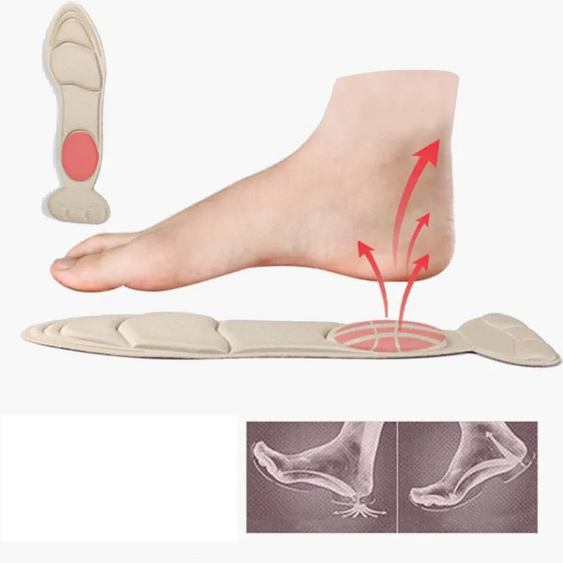 (1 pair) 7mm ultra-soft foam pads shoe insoles insert anti-slip / massage insoles - black