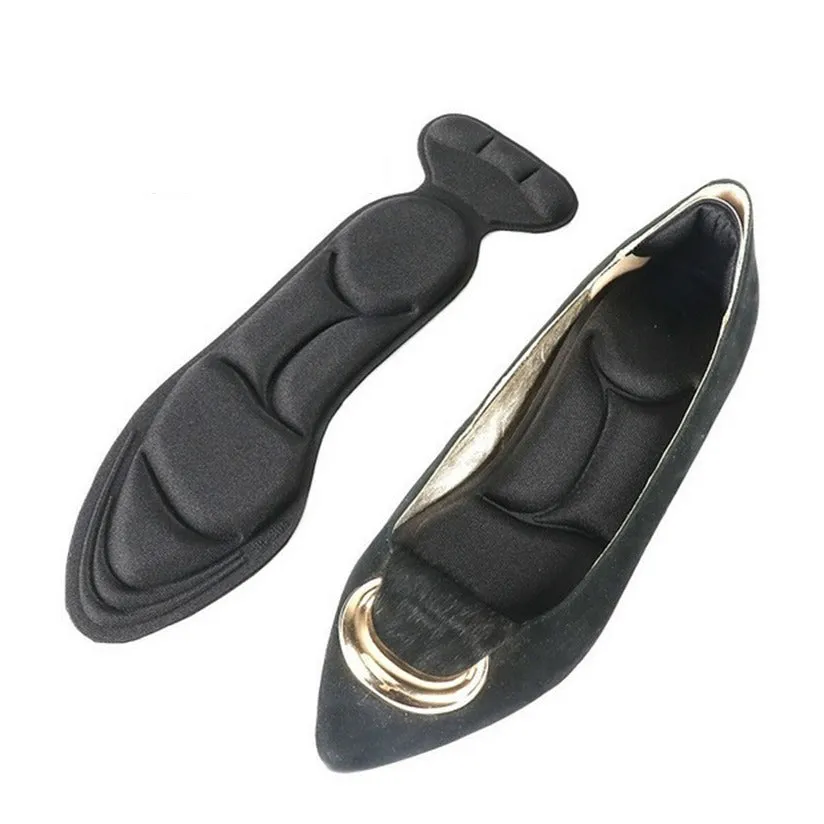 (1 pair) 7mm ultra-soft foam pads shoe insoles insert anti-slip / massage insoles - black