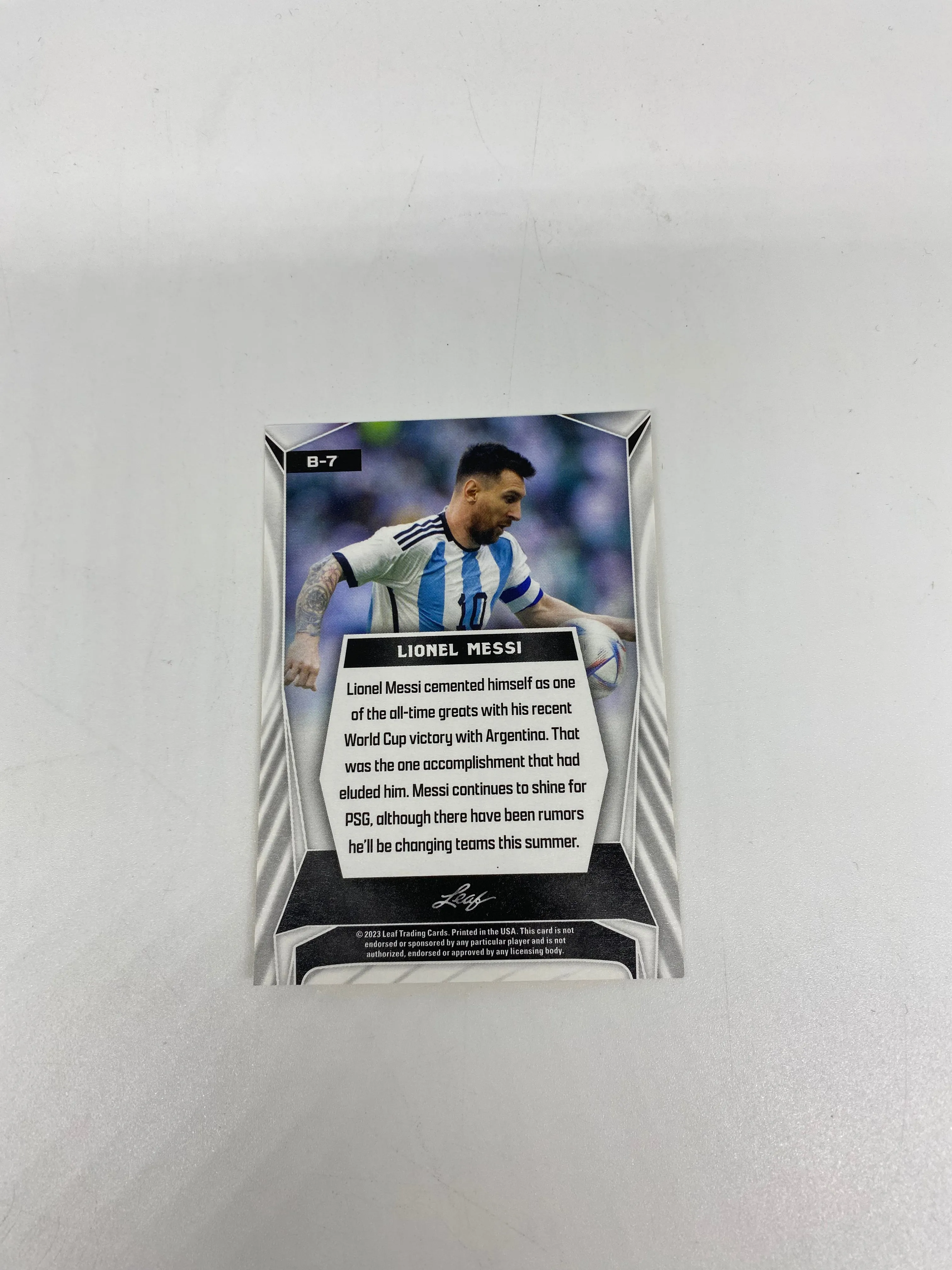 2023 Leaf Soccer Gold Lionel Messi #B-7