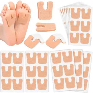 72 Pcs Callus Pads for Feet Soft Felt Callus Cushions for Bottom of Foot U Shape Metatarsal Pads Pain Relief Adhesive Coin Pads Keep Protecting Calluses from Rubbing on Shoes for Women Men Heel Pads Beige