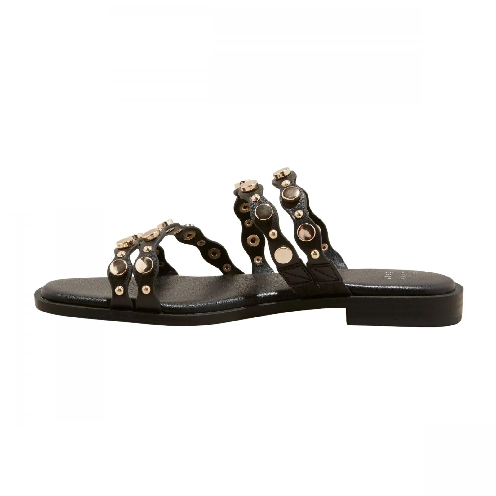 A New Day Womens Sharon Stud Slide Sandals 89998585 Black 7.5M