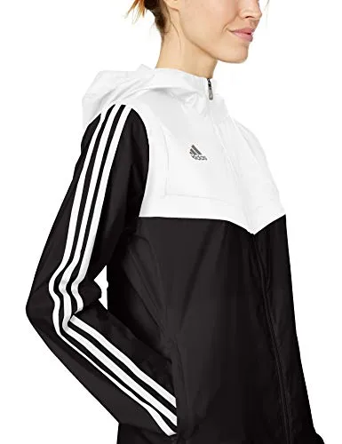 adidas Women's Alphaskin Tiro Windbreaker, Black/White, X-Small