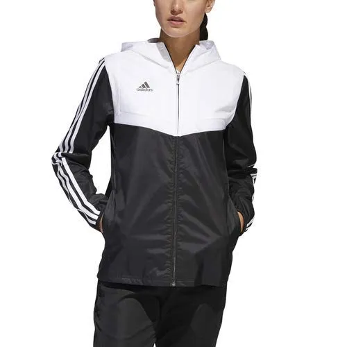 adidas Women's Alphaskin Tiro Windbreaker, Black/White, X-Small