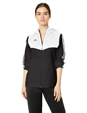 adidas Women's Alphaskin Tiro Windbreaker, Black/White, X-Small