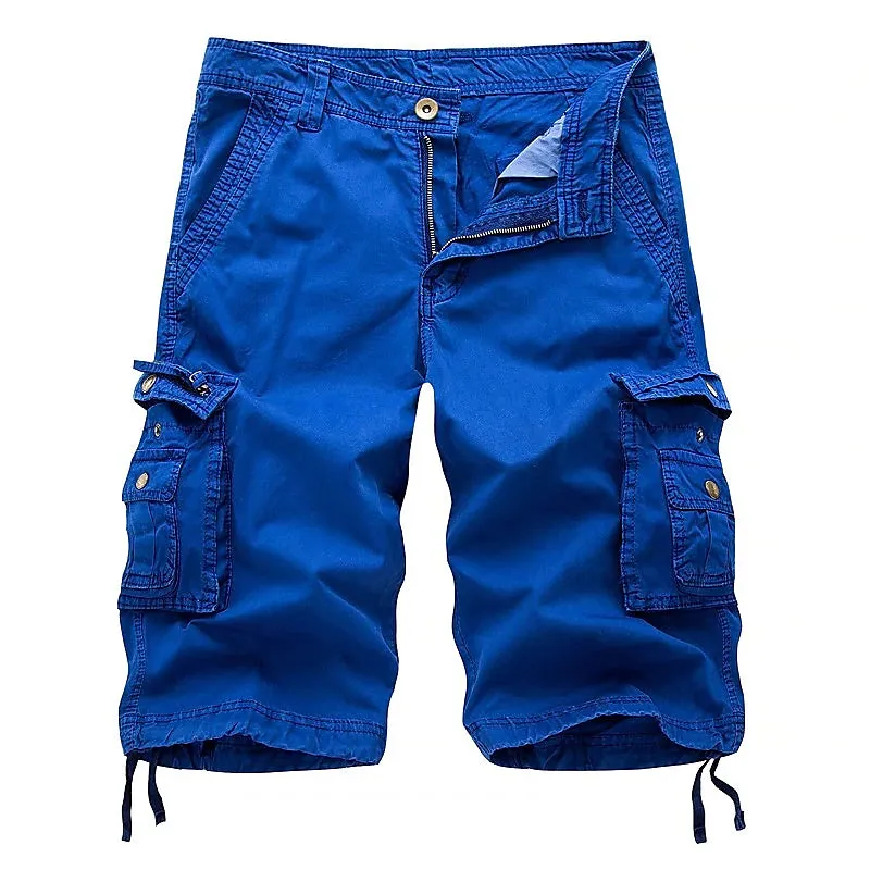 Adventure-Ready Men's Cargo Shorts with Zipper Pocket in Wine Red - Perfect for Hiking and Cycling