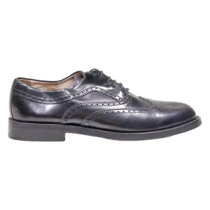 A.HILLOCK & SON Brogue Shoes Black Leather Mens UK 8