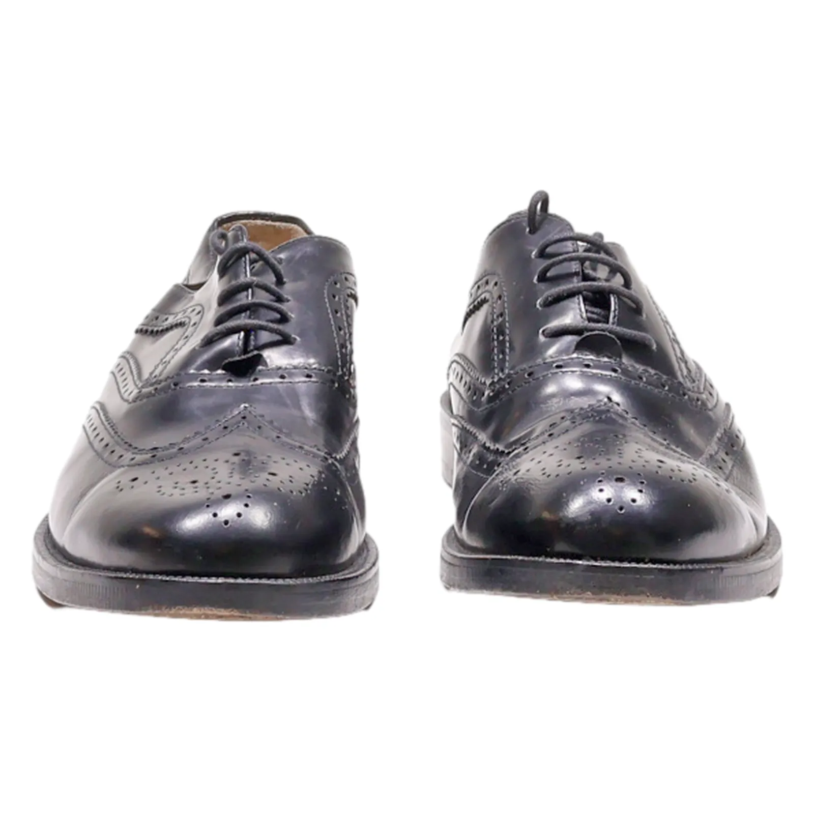 A.HILLOCK & SON Brogue Shoes Black Leather Mens UK 8