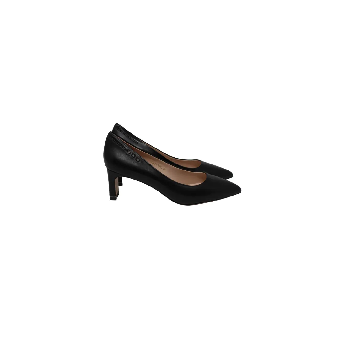 AiciBerllucci Bella6 Ladies Black Leather Heel