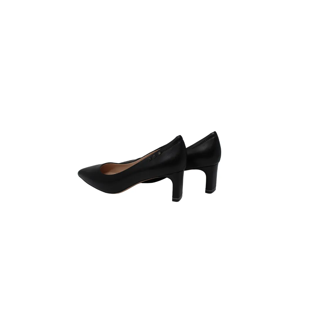 AiciBerllucci Bella6 Ladies Black Leather Heel