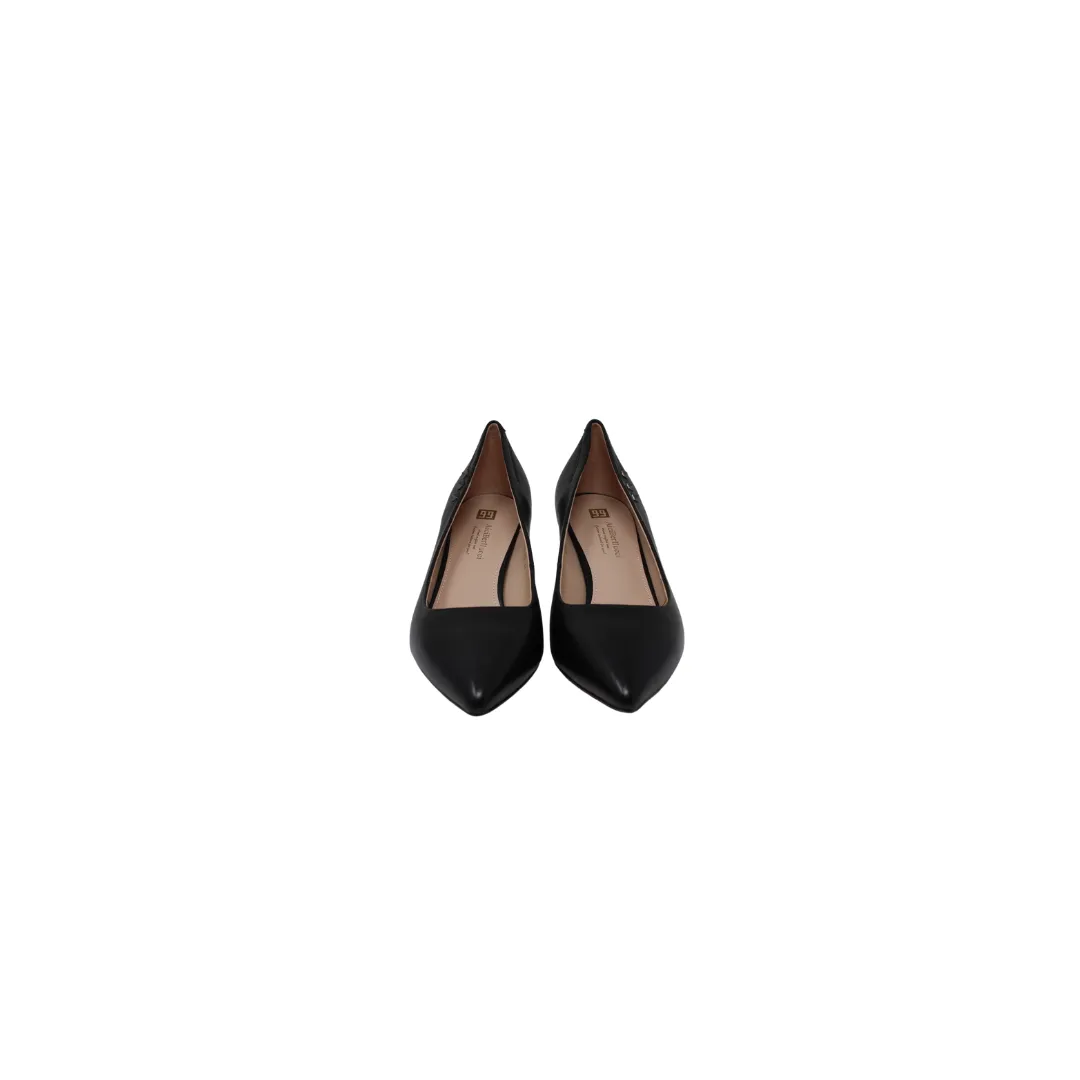 AiciBerllucci Bella6 Ladies Black Leather Heel