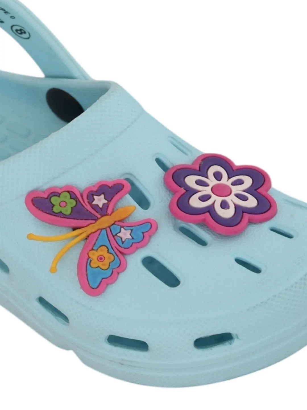 Charming Flower and Butterfly Design Clogs for Girls