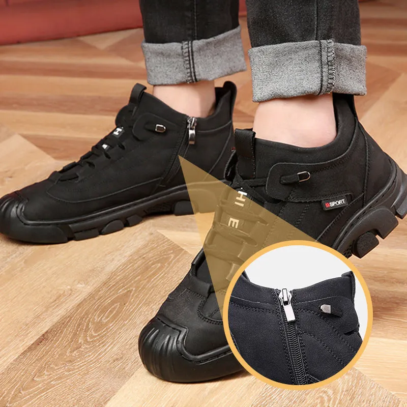 🎁Christmas Hot Sale 45% OFF🎁Men's Faux Wool Lining Leather Sneaker 【Free Shipping】
