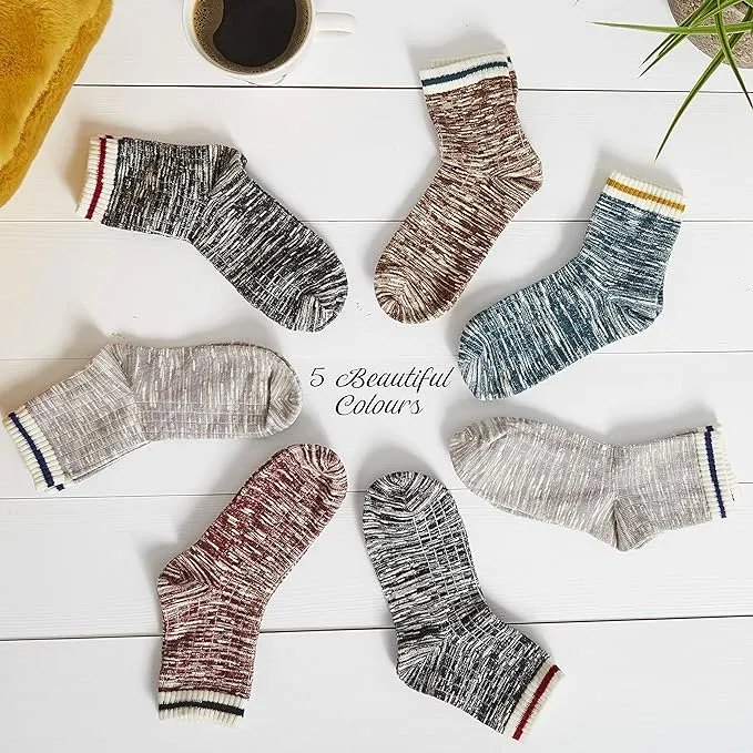 CityComfort Womens Socks, Cotton Ladies size 4-7 Multipack  For Teenagers,Unisex
