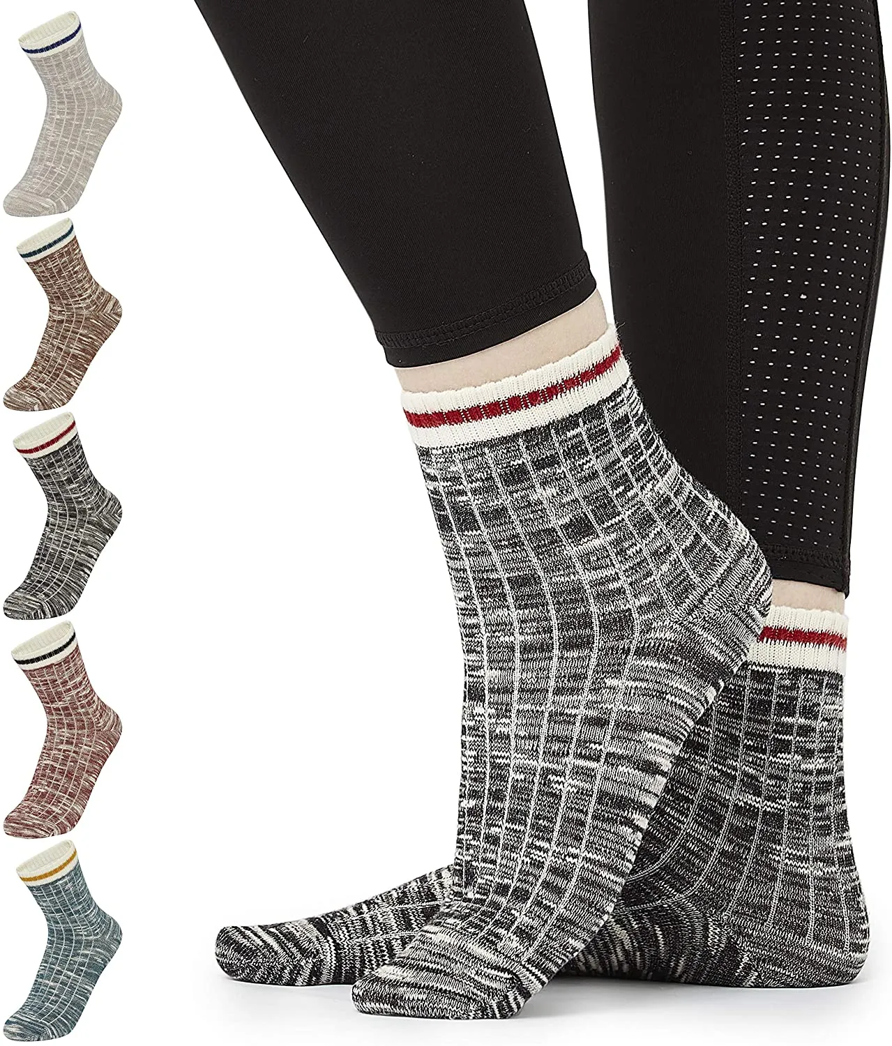 CityComfort Womens Socks, Cotton Ladies size 4-7 Multipack  For Teenagers,Unisex