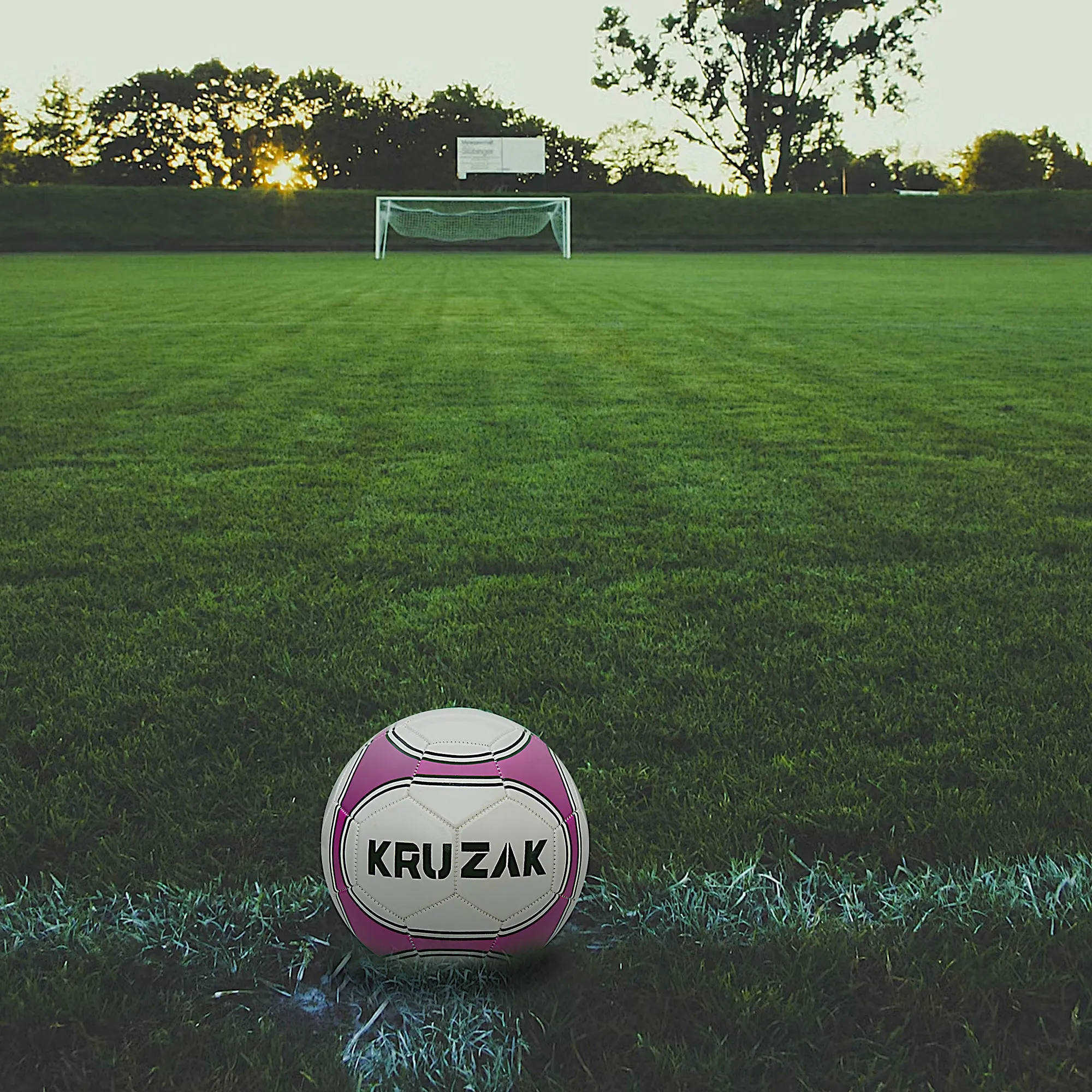 Kruzak Premier Striker Size 3 Purple Machine Stitched Soccer Balls for Training, Recreation, Practice - for Boys and Girls