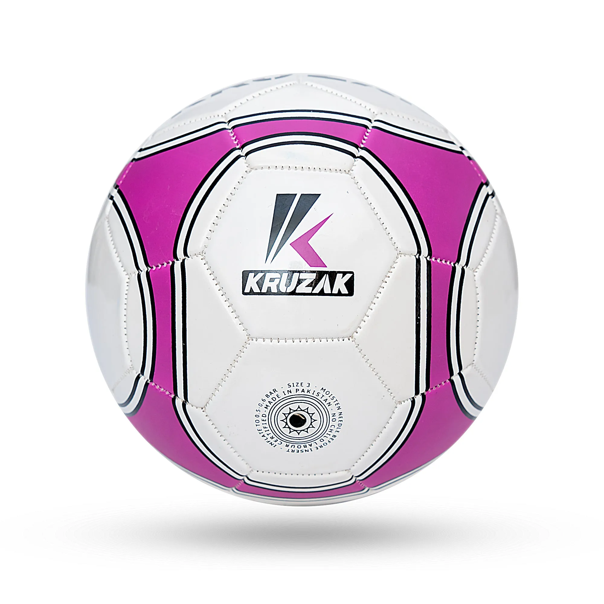 Kruzak Premier Striker Size 3 Purple Machine Stitched Soccer Balls for Training, Recreation, Practice - for Boys and Girls