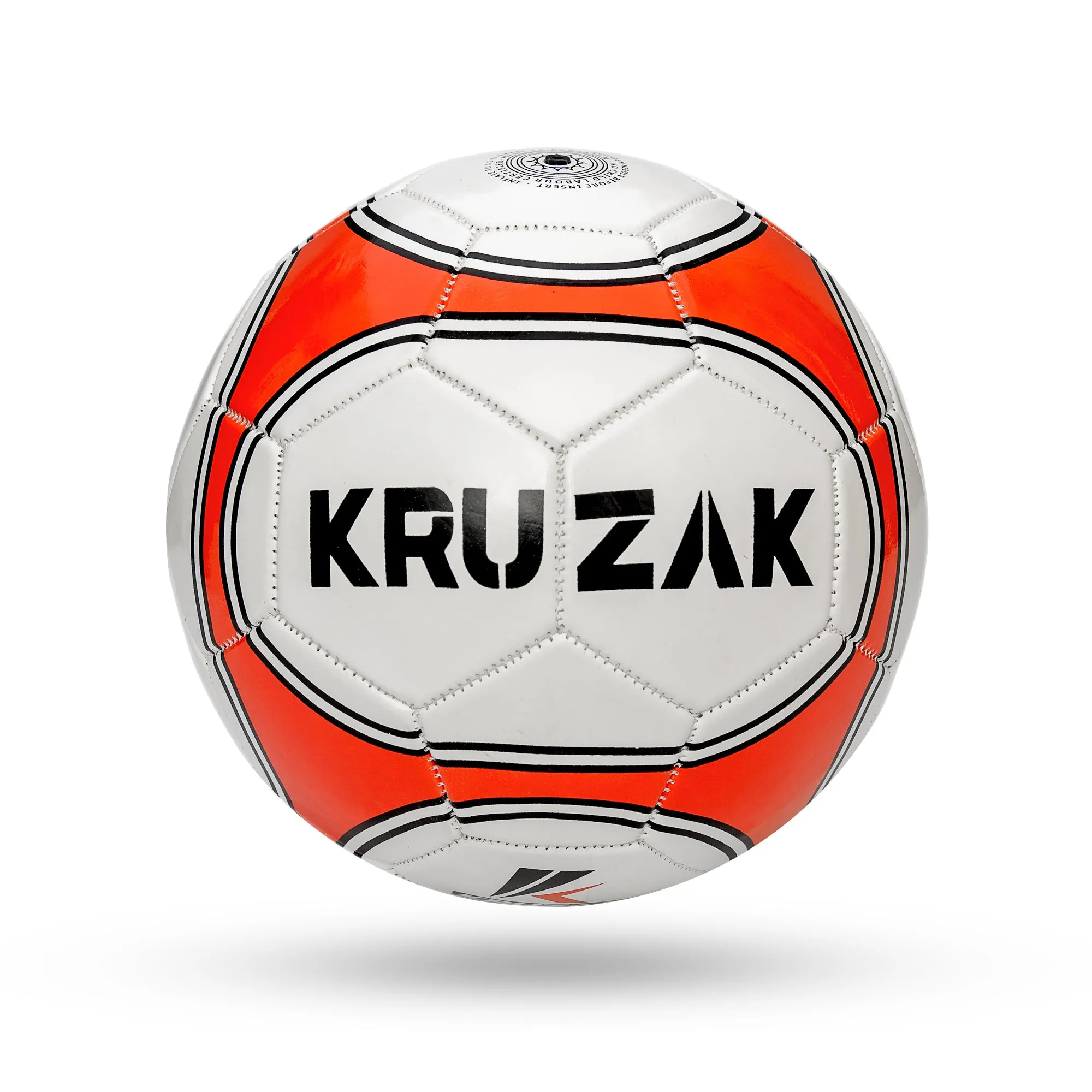 Kruzak Premier Striker Size 3 Red Machine Stitched Soccer Balls for Training, Recreation, Practice - for Boys and Girls