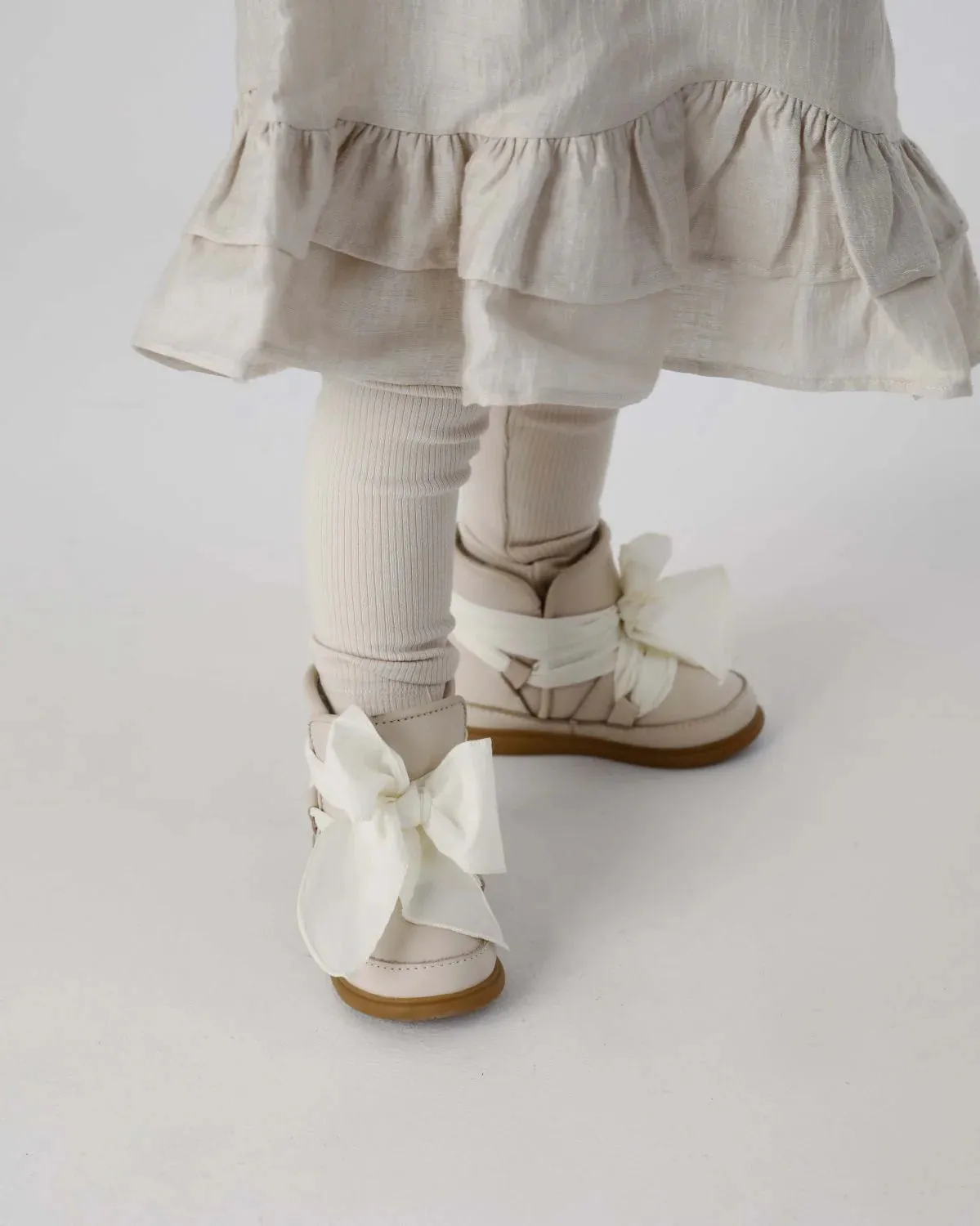 Maudi Shoes - Cream Leather