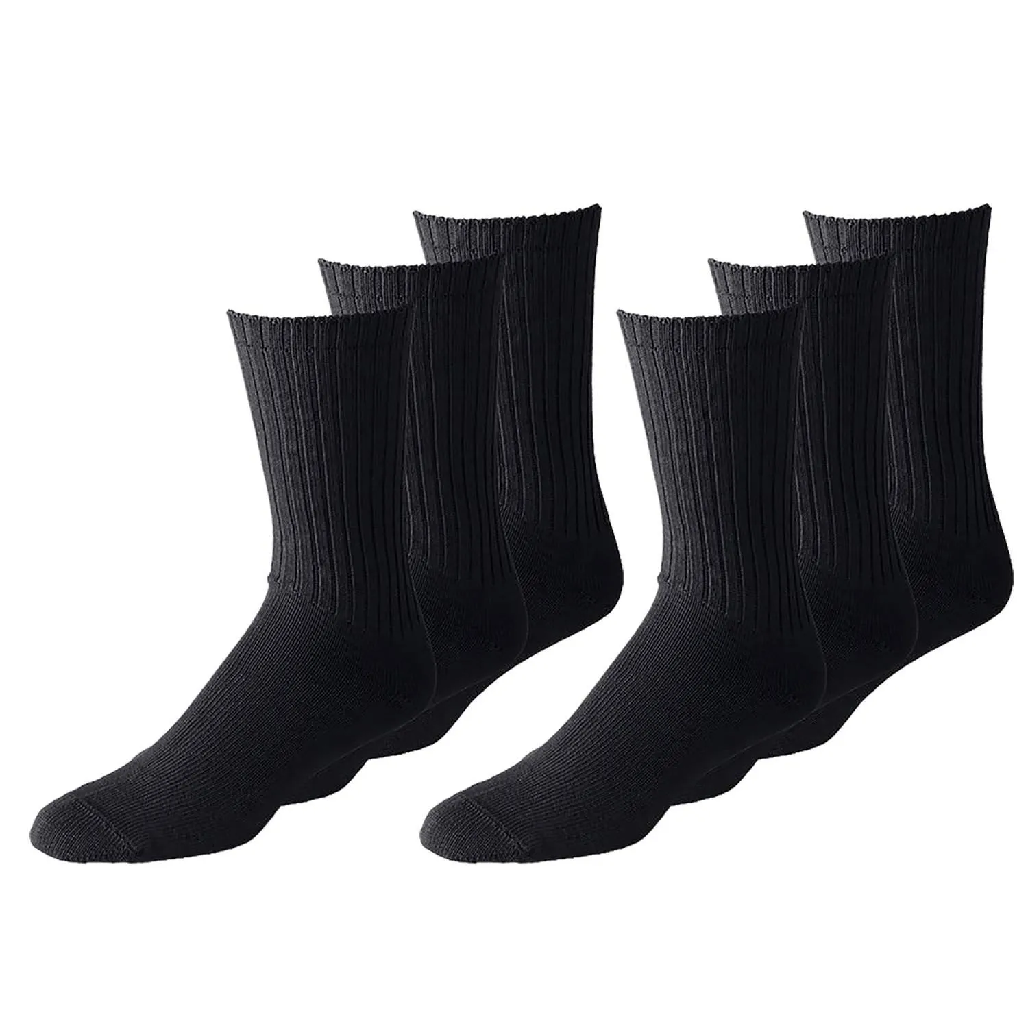 Mechaly Unisex Indoor and Outdoor Crew and Low Cut Cotton Socks - 12 Pack