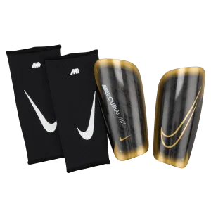 Nike Mercurial Lite Soccer Shin Guards-BLACK/MTLC GOLD COIN