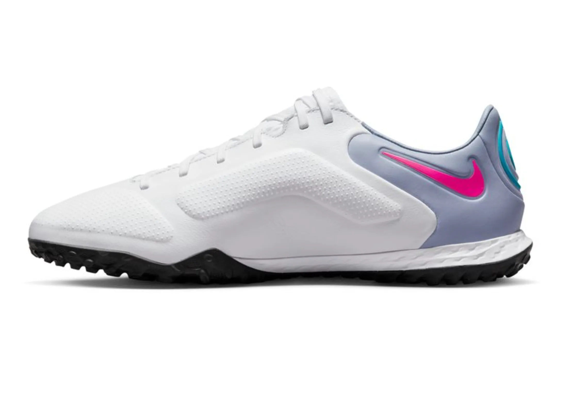 Nike React Legend 9 Pro TF Turf Soccer Shoe - White/Black/Blue/Pink