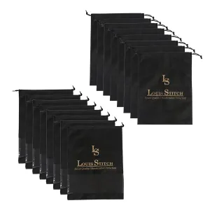 Non Woven Shoe Bag Pack Of  16 Black Plain & See Thru