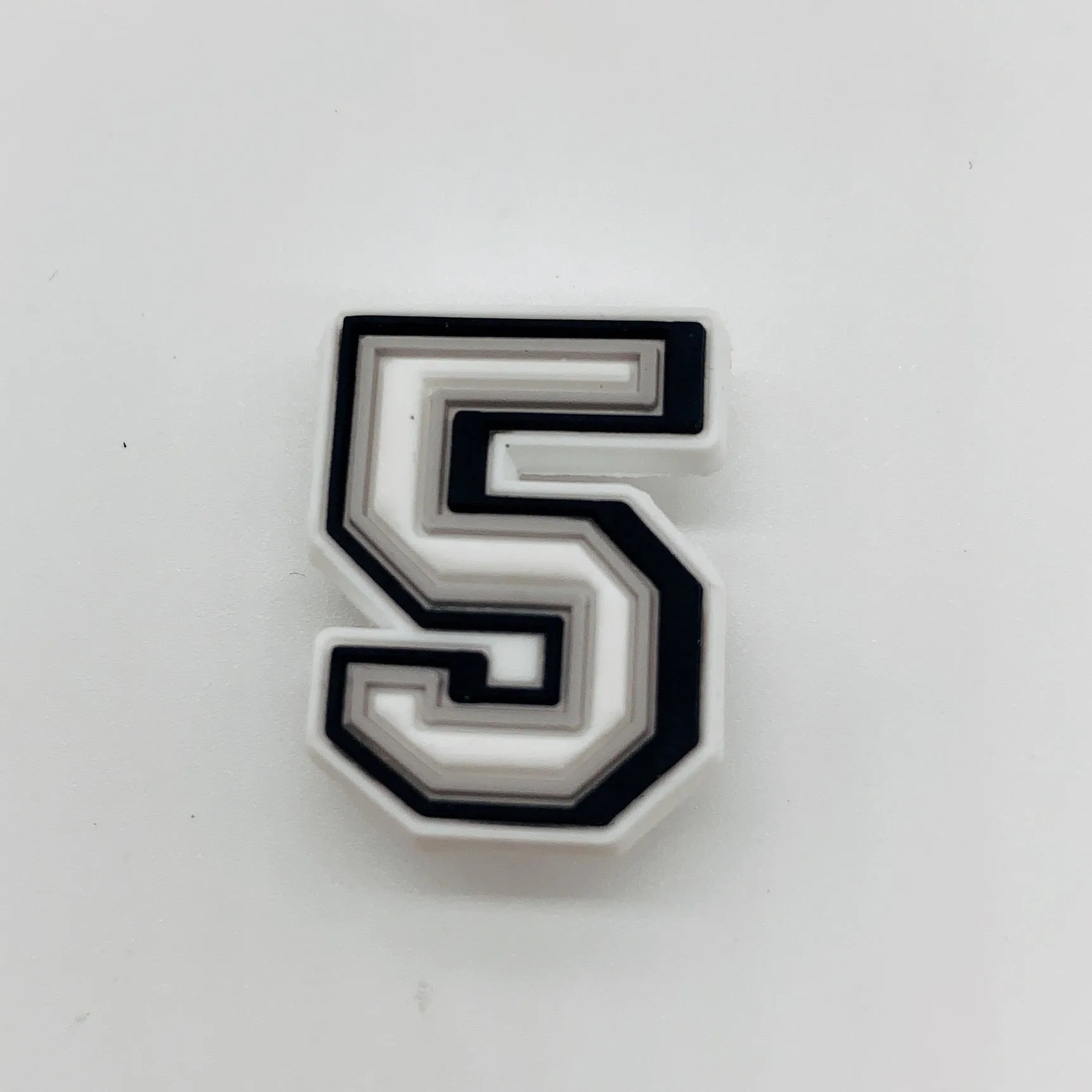 Owllaser 3D Black and White Numbers for Shoe Charm