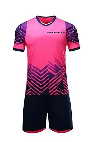 PAIRFORMANCE Boys' Soccer Jerseys Sports Team Training Uniform Age 4-12 Boys-Girls Youth Shirts and Shorts Set Indoor Soccer