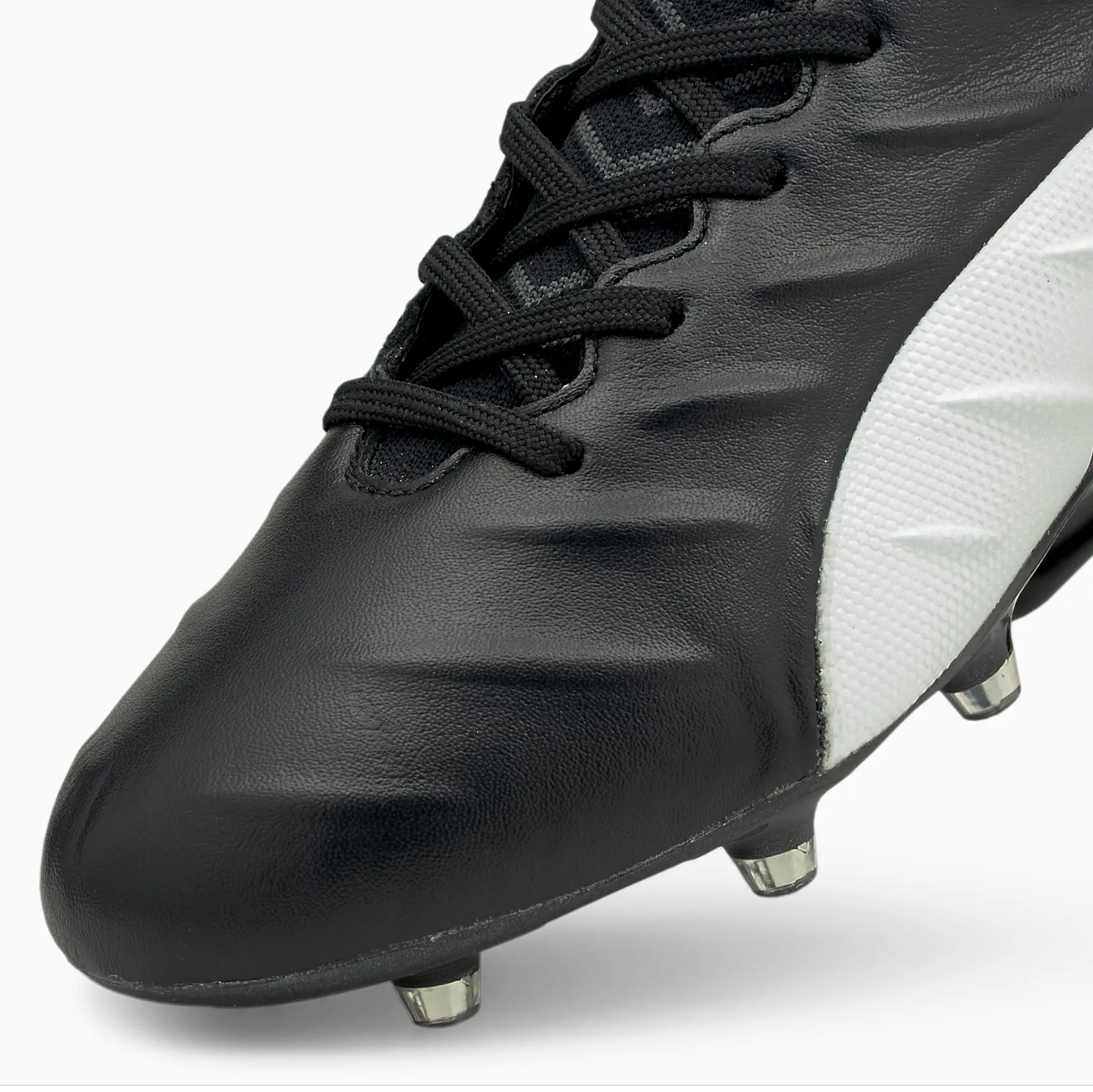 Puma King Platinum 21 Firm Ground Soccer Cleat - Puma Black/Puma White