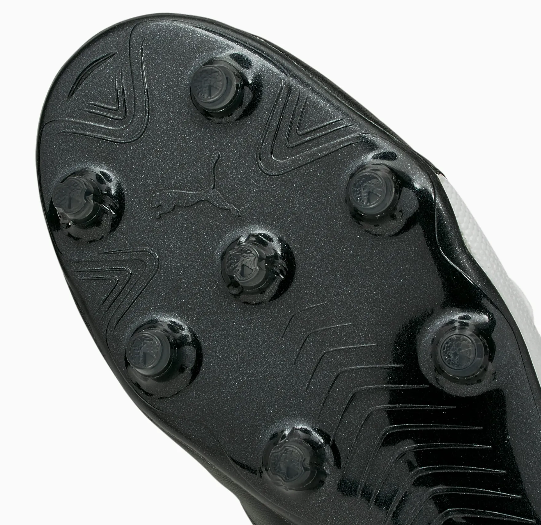 Puma King Platinum 21 Firm Ground Soccer Cleat - Puma Black/Puma White