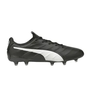 Puma King Platinum 21 Firm Ground Soccer Cleat - Puma Black/Puma White