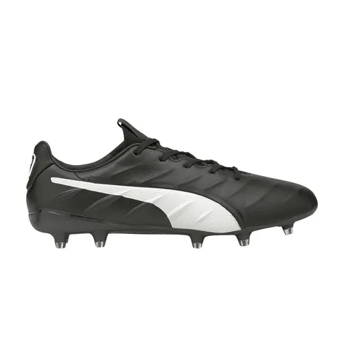 Puma King Platinum 21 Firm Ground Soccer Cleat - Puma Black/Puma White