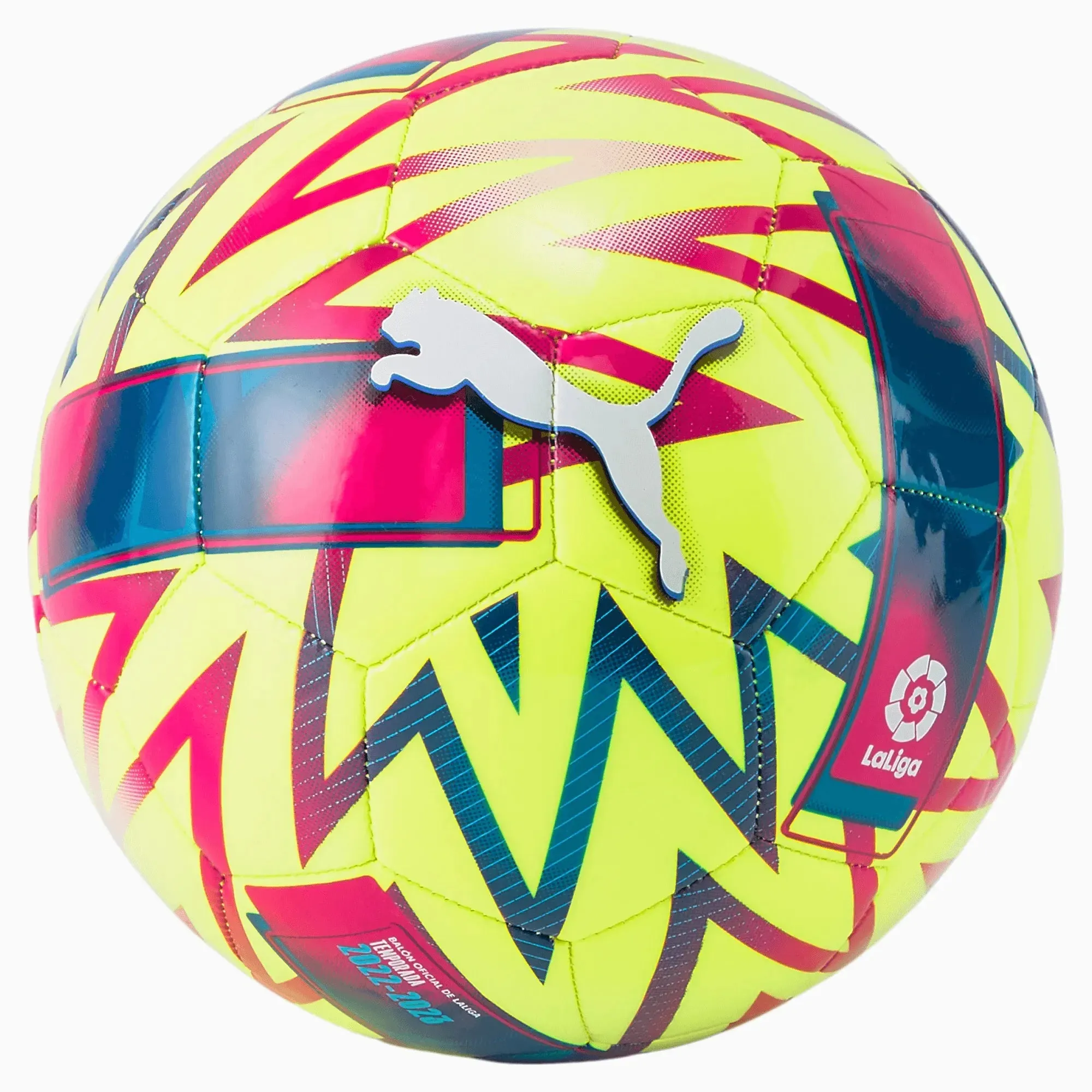 Puma Orbita La Liga 1 MS Mini Ball - Lemon-Beetroot