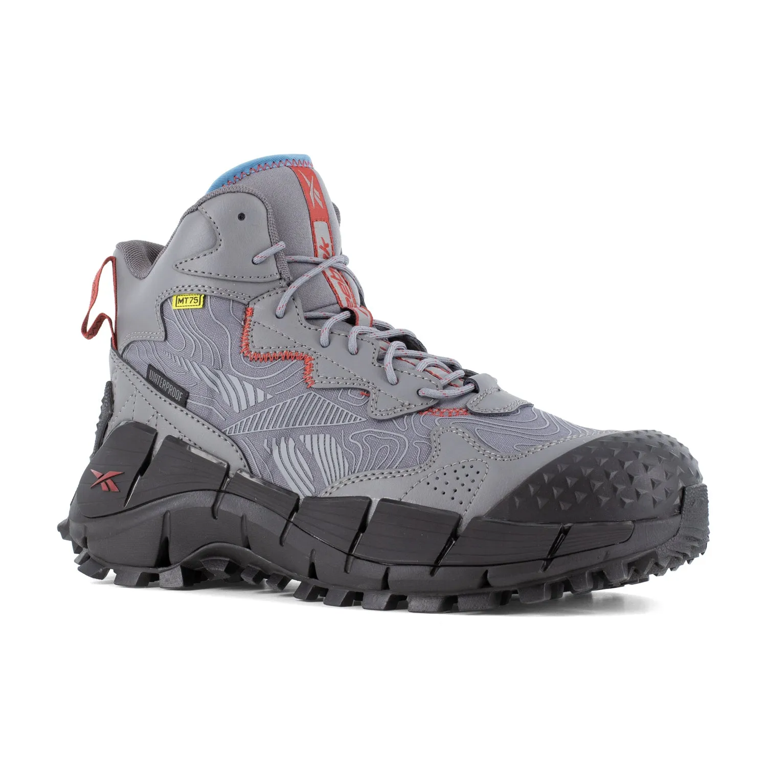 Reebok Mens Zig Kinetica Edge II Grey/Black Leather MetGuard Work Boots 8.5 M