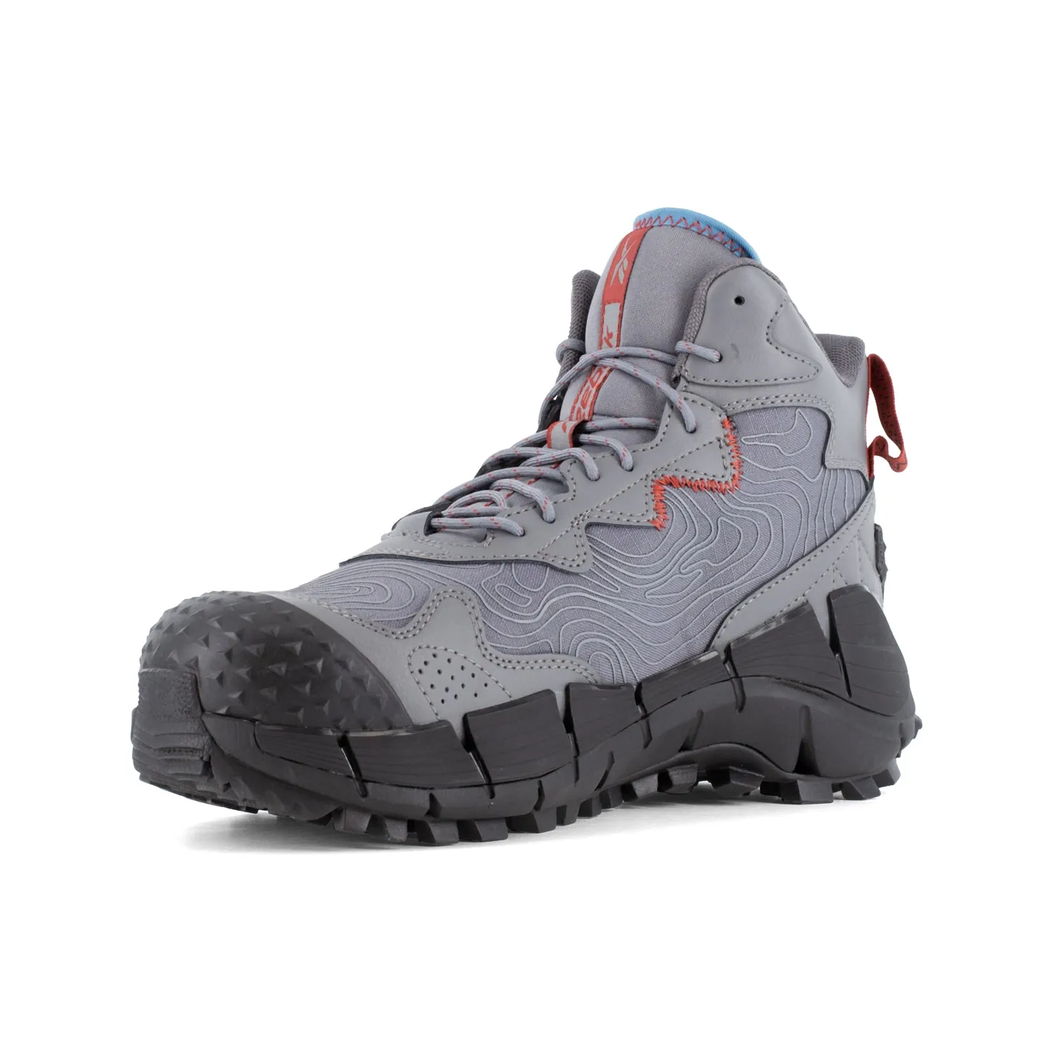 Reebok Mens Zig Kinetica Edge II Grey/Black Leather MetGuard Work Boots 8.5 M