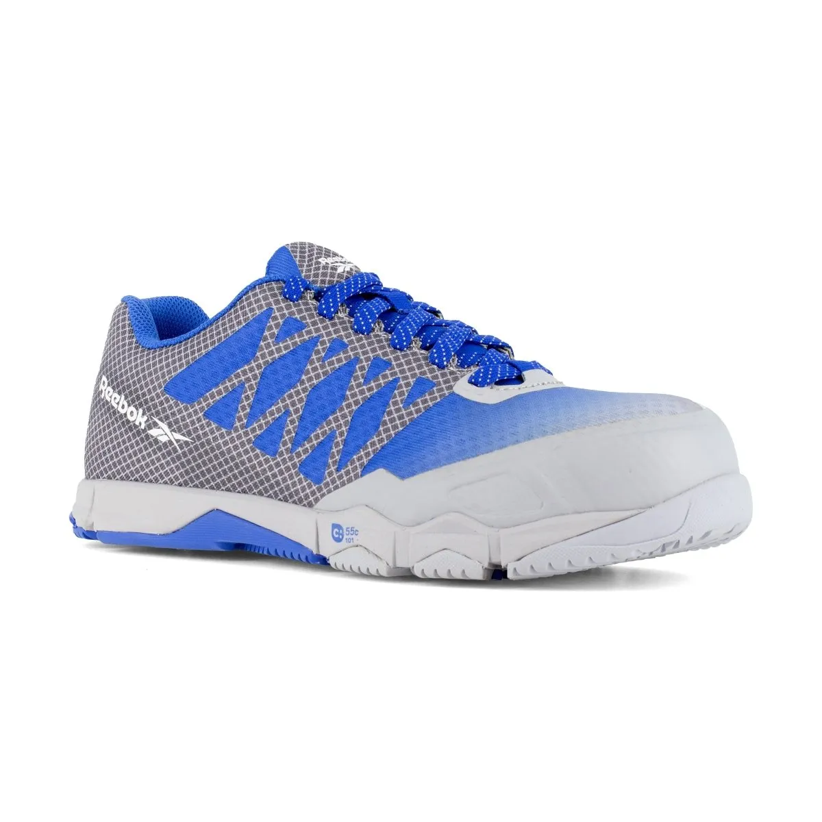 Reebok Women's Blue and Grey and Blue Speed TR Lace Up Composite Toe Work Shoe
