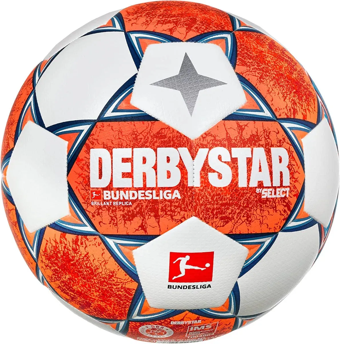 Select Derbystar Brilliant Bundesliga Ball - White-Blue-Orange