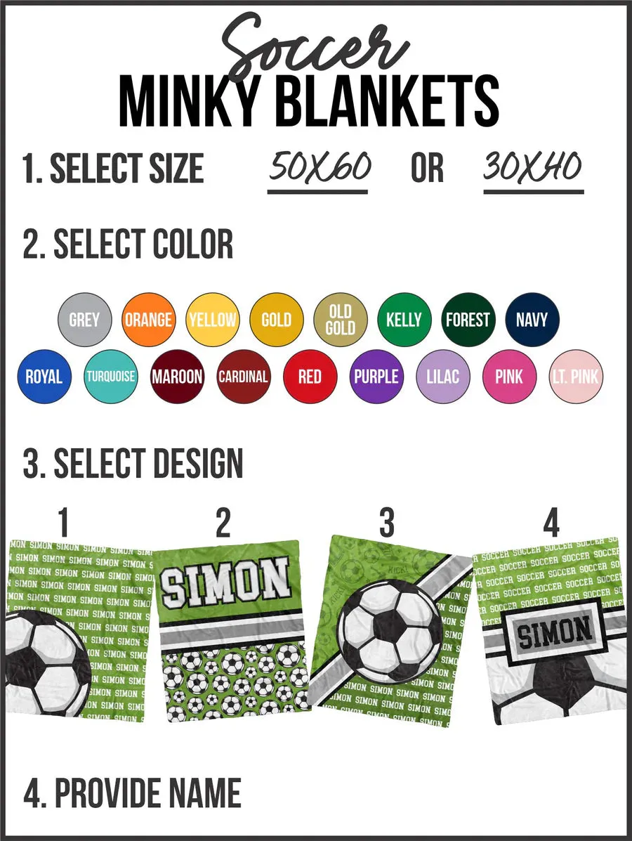 Soccer Action Blanket - Custom ♥PRE-ORDER♥