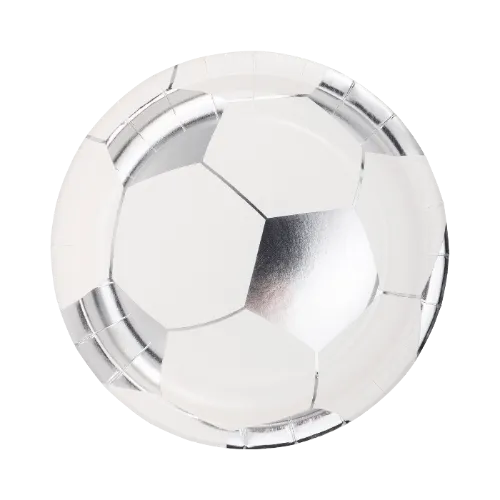 Soccer Ball Plate Metallic