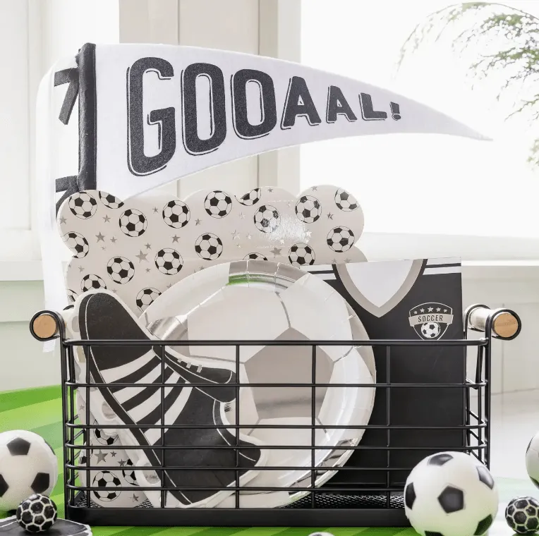 Soccer Ball Plate Metallic