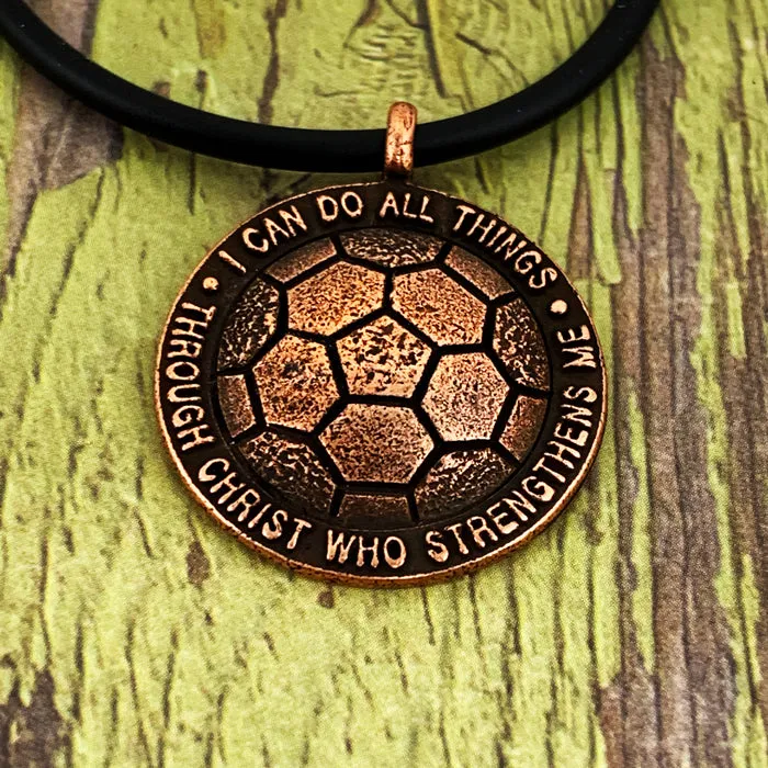 Soccer Necklace in Copper Made in the USA