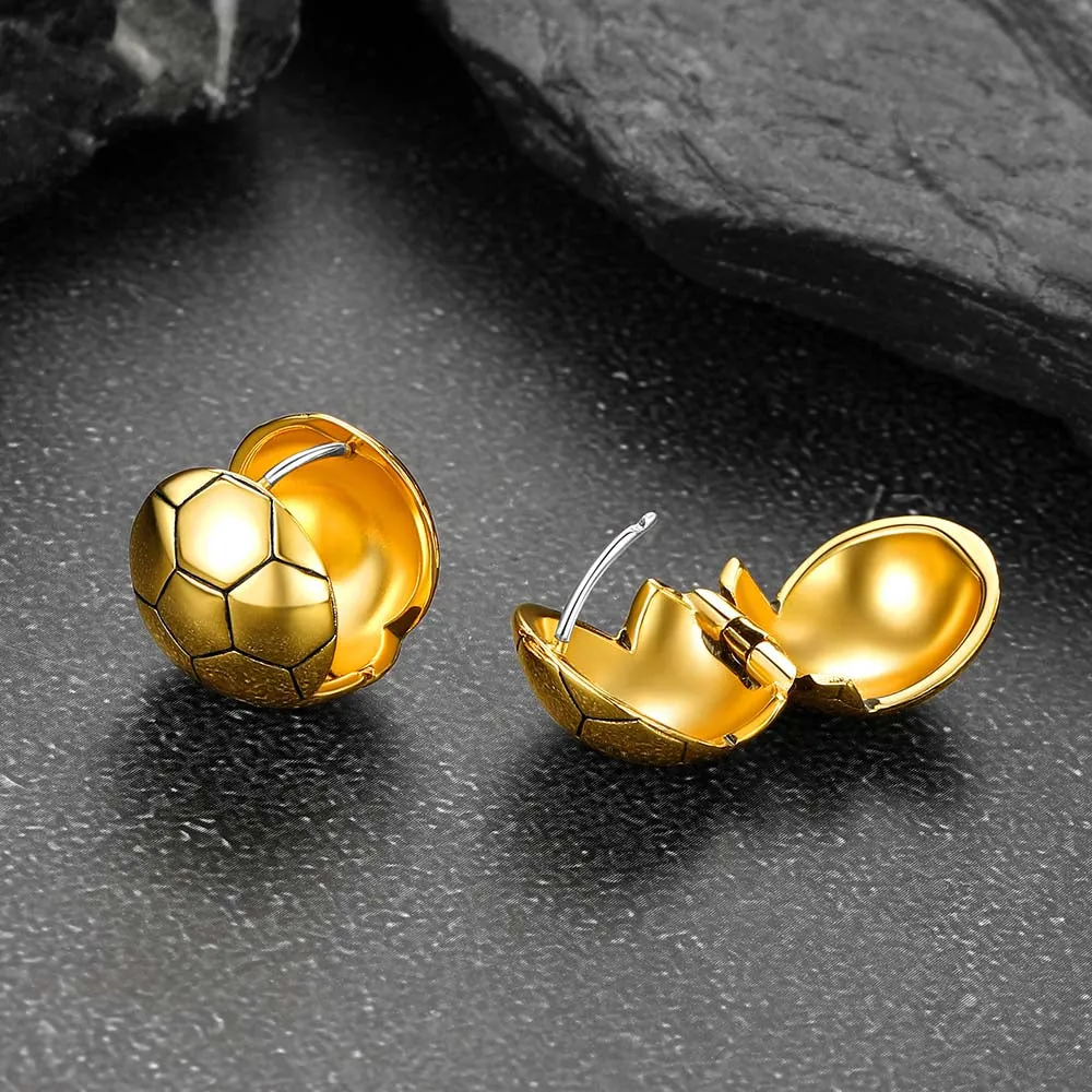 Soccer Sport Stud Earrings for Men Women