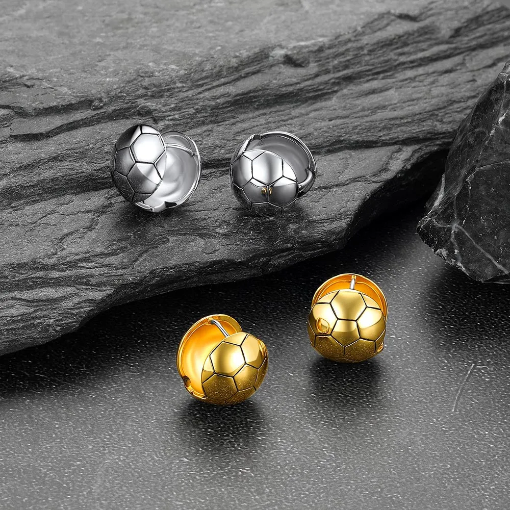 Soccer Sport Stud Earrings for Men Women