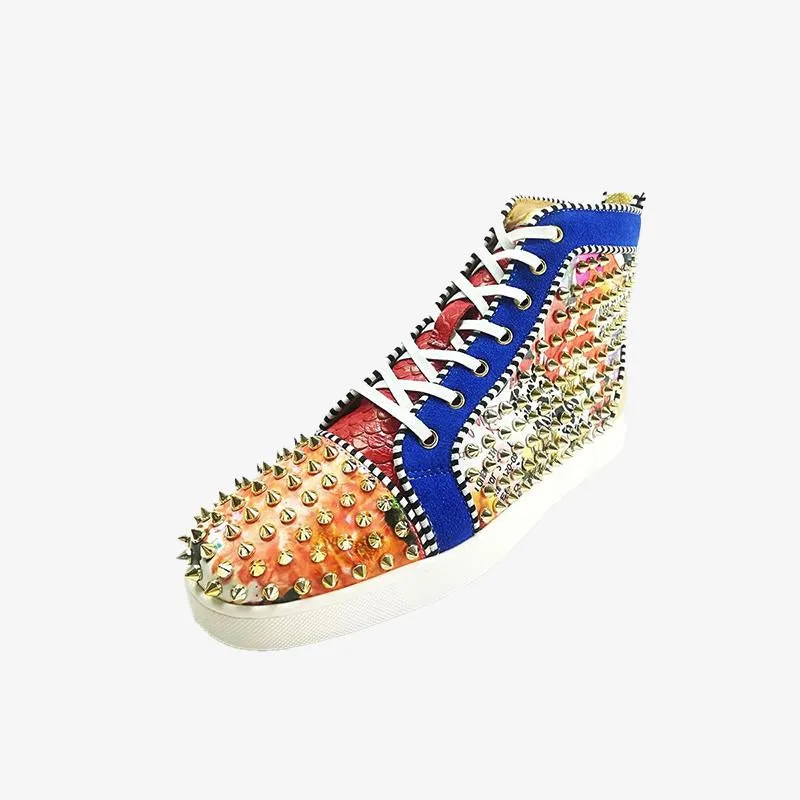 Street Style Sneakers Leather Rivet