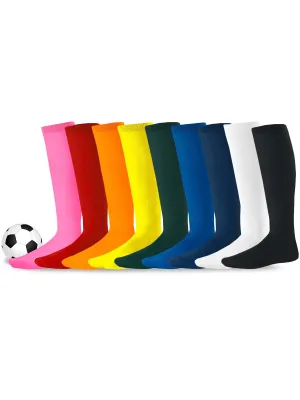 TeeHee Socks Unisex Soccer Acrylic Over The Knee High Mixed Color 9-Pack (50081)