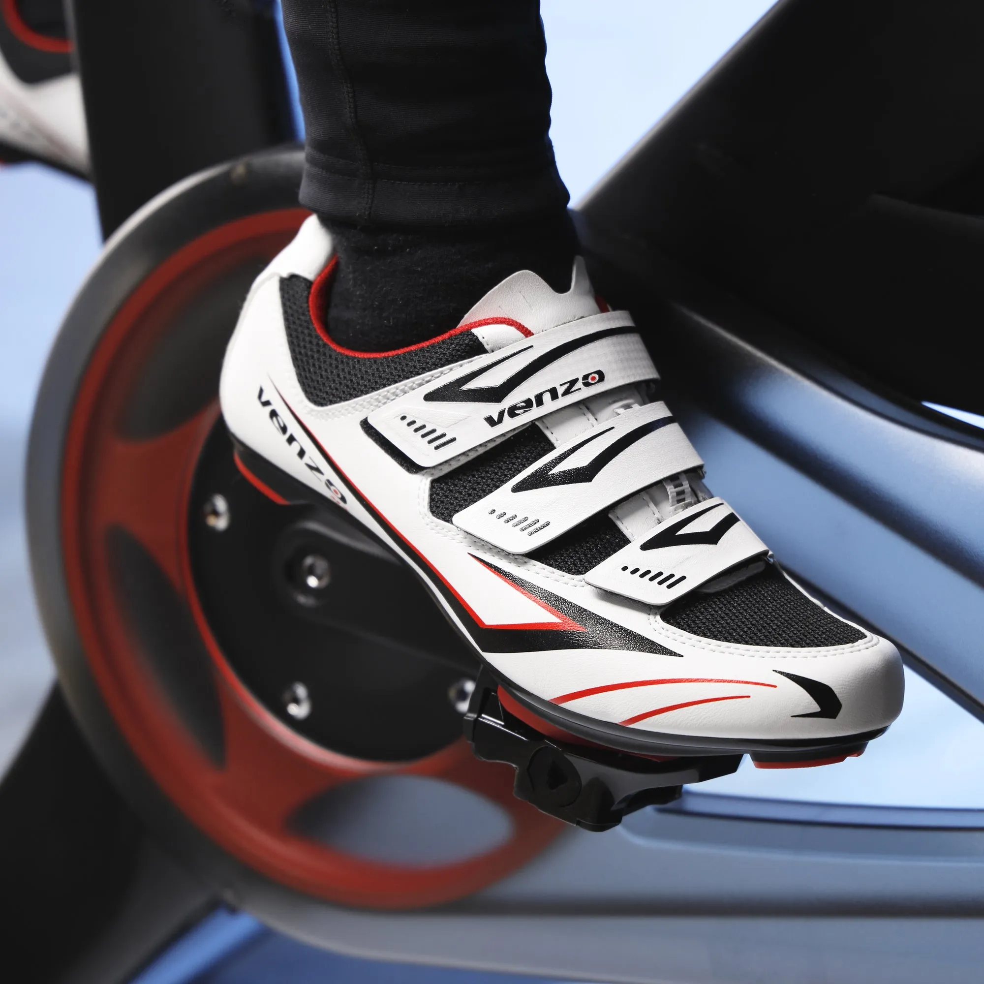Venzo Bicycle Women's Road Cycling Riding Shoes with 3 Straps - Compatible with Peloton for Shimano SPD & Look ARC Delta - Perfect for Road Racing Bikes - Size 37